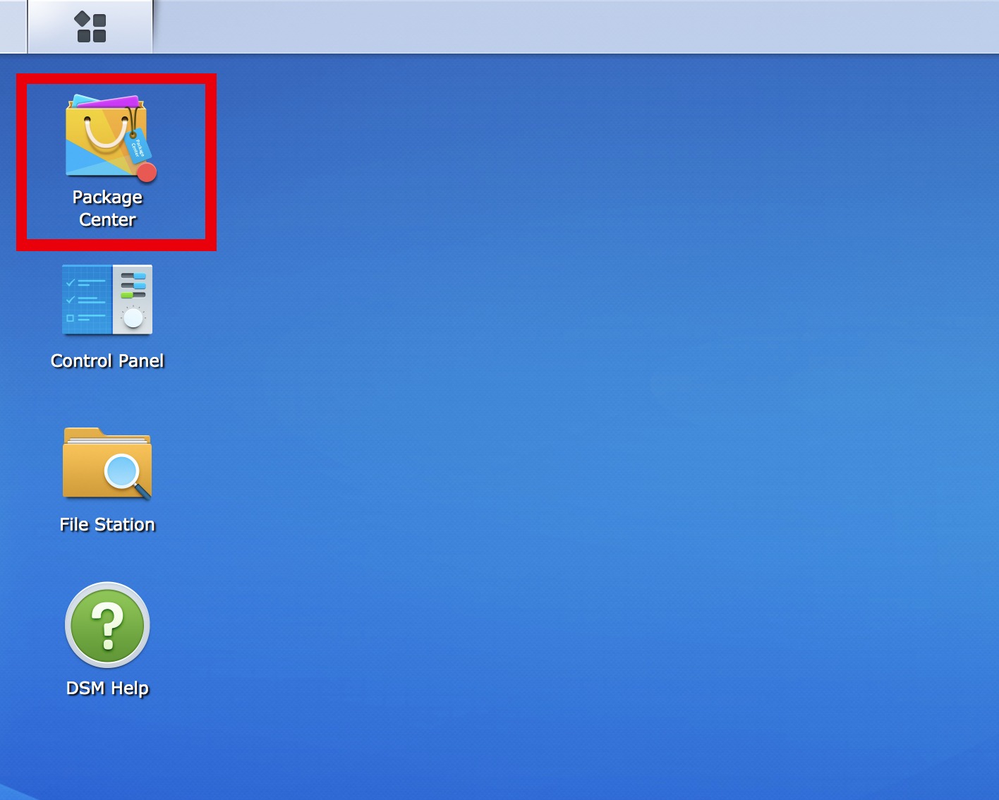 Synology DSM Web Interface - Package Center
