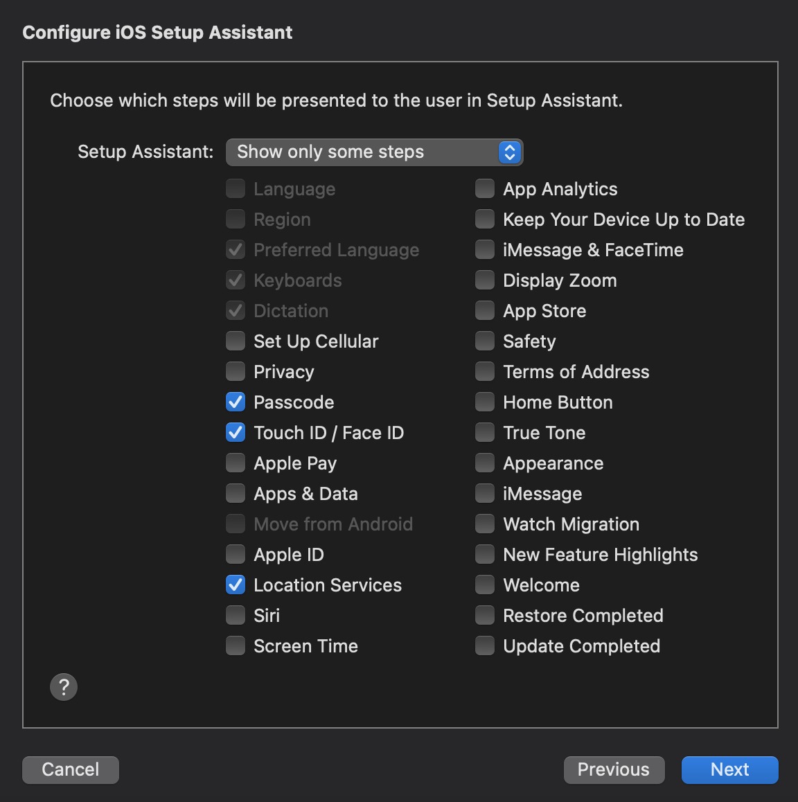 Setup Assistant