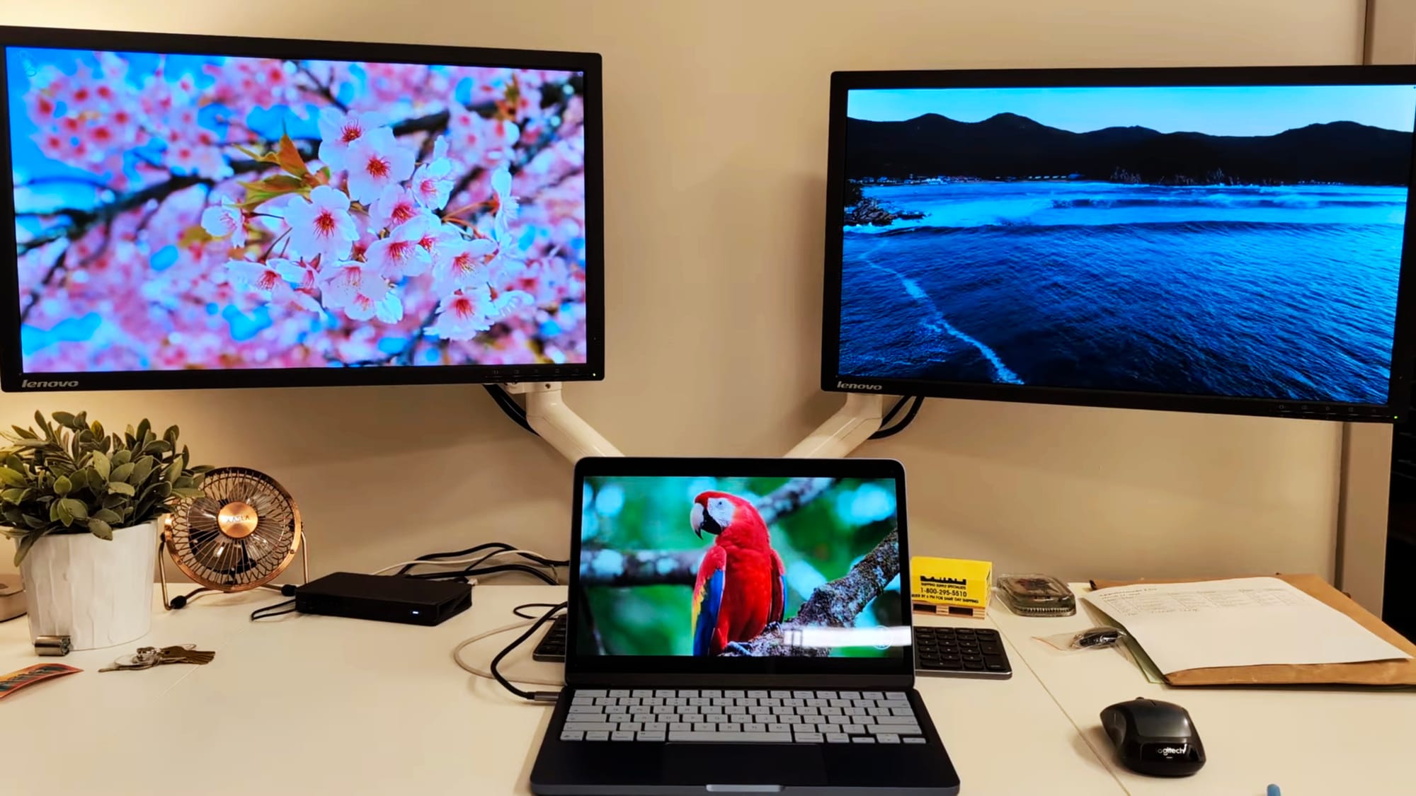 Testing with three simultaneous 4K video streams across multiple displays.